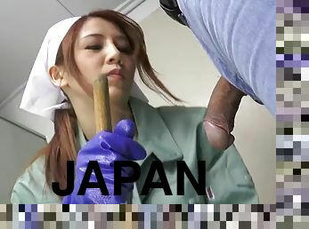 Japanese cleaning lady Maki Koizumi sucks cock uncensored