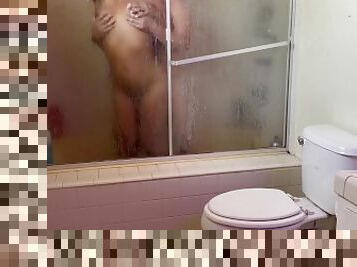 Fucking Thick Cute Big Booty Roommate Latina in Shower