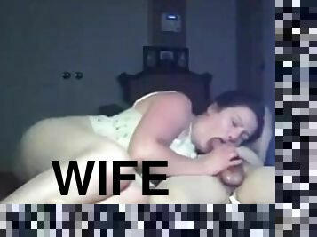 Exhibitionist wife sucks cock head fast for hot cum