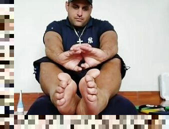 Latino Dad Massive Feet Tease
