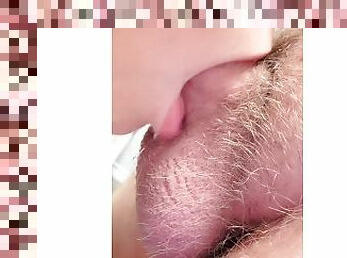 Close up wet blowjob