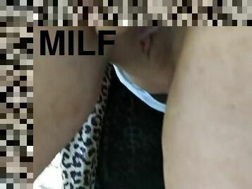 Hot MILF Public pee and pussy fingering