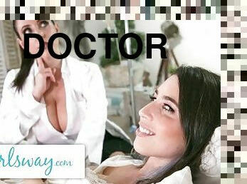 GIRLSWAY Doctor Angela Hard Fingered Her Patient Out Of Coma
