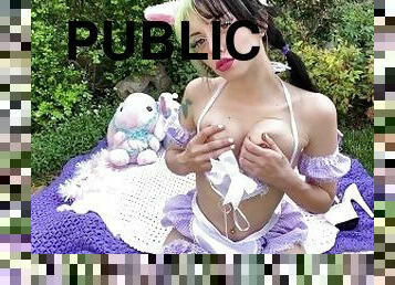 Outside Nude Public tease! I think someone saw me!