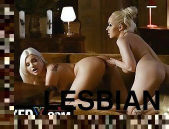 Beautiful mistress Christina Shine and her horny slave Zazie Skymm lesbian experience