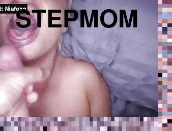 Hot Stepmom London River Invites Stepson in the Bathroom