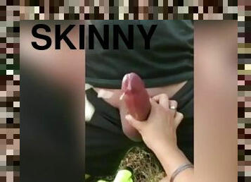 Never ending cumshot in the park