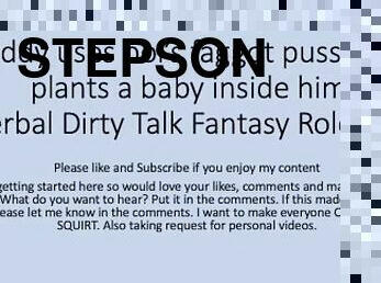Daddy uses his boi faggot pussy and puts a baby inside ( Roleplay, rough, dad/stepson, faggot, slut)