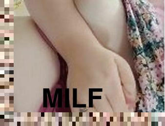 Teen milf milking her titties