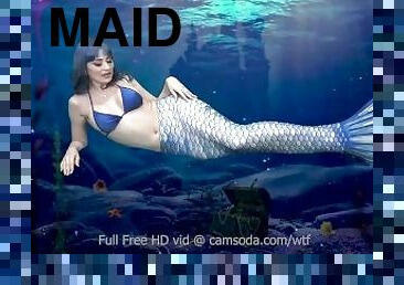 Mermaid masturbates till she gets even more wet