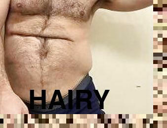 HAIRY MUSCLE BEAR FLEXING