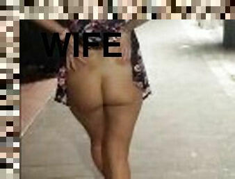 Walking and Flashing in the Streets my wife