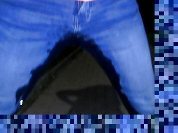 peeing jeans at night