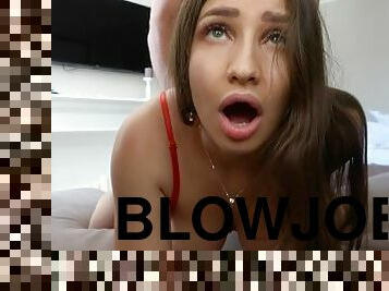 OMG! You cum inside me! POV blowjob, doggystyle sex, 4K