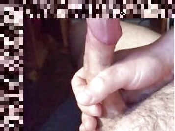 Huge cumshot from my big erected cock