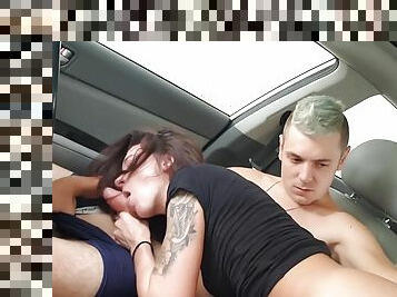 Passionate Young Horny Couple Cant Wait To Fuck -drivers Seat Creampie
