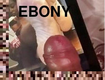 Ebony Cum on Soles