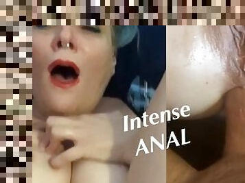 doggy-style, orgasm, amatör, anal, creampie, smutsig, sprut, tight, rövhål