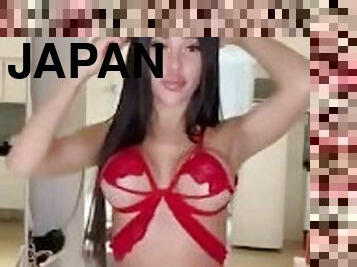 MAYUMI NATSUNAGA JAPONESA GOSTOSA DE LINGERIE VERMELHA