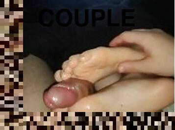 Beautiful soles cumshot