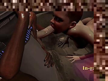 Citor3 3D VR Game: SFM Bondage, Futanari with huge thick tits and huge ass fucks slave in horror porn