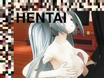 payu-dara-besar, murid-perempuan, peju, zakar-besar, remaja, merangsang-dengan-tangan, hentai, 3d, zakar