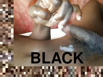 Shooting The Thick Juicy Cum Out of That thick black cock