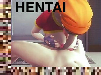 Dragon Ball Hentai - Pan cunnilingus, blowjob and fucked