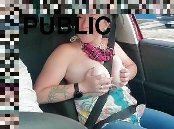 Public driving with my boobs out!