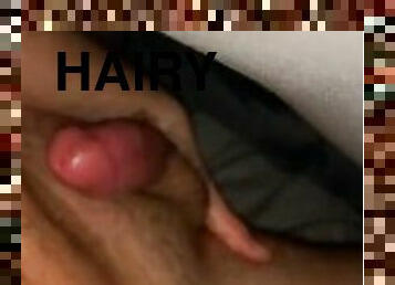 Hairy boy jerks off and cums