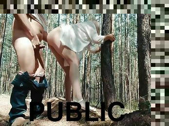 Tiffany Fucks In The Public Forest And Naked Walk