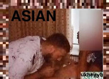 Sucking a big fat Asian dick