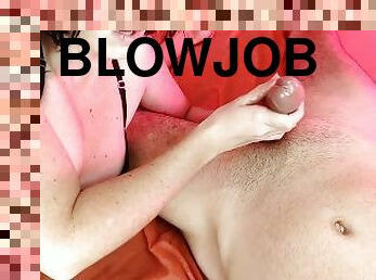 amatør, blowjob, cumshot, stor-pikk, milf, handjob, pov, cum, melk, femdom