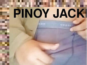 Pinoy jacking off wearing nothing but a moss jacket with, PART 1