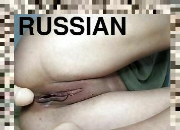 traseiros, grande, masturbação, cona-pussy, russo, anal, pénis-grande, brinquedo, caseiro, dildo
