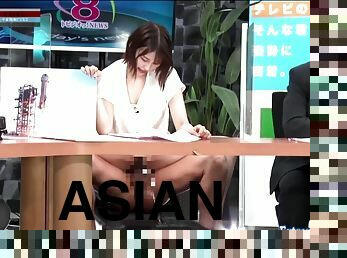 Tadai Mahiro News Anchor Squirting As She Fucks On Live News Show Perverted Action