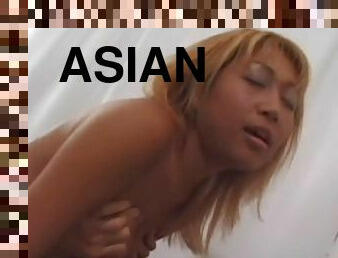Petite blonde asian getting pussy rammed