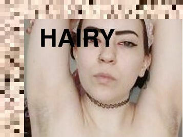 hairy armpit 1 week growth for you