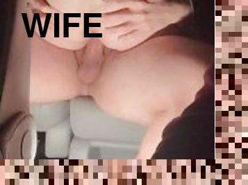 The BEST car sex video ever! Hotwife gets 4 creampies from 4 strangers while cuck husband drives