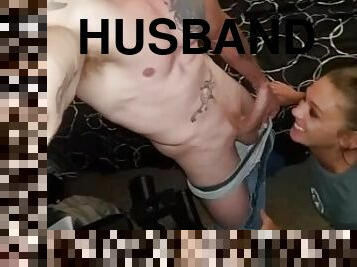 Sucking my ex husbands big dick while my boyfriend was working