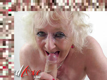 AGEDLOVE Blonde Mature Blowjob Action and Juicy Closeups of Claire Knight
