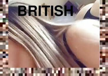 British slut loves to deepthroat cock