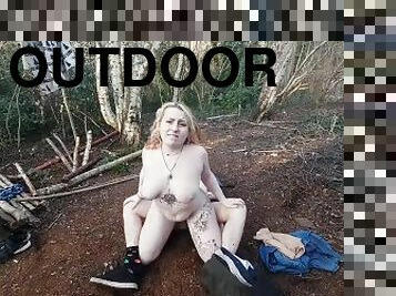 Cute Redhead Girlfriend Fucked Outdoors