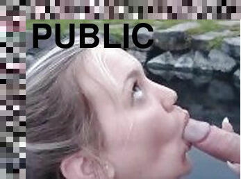 Iceland public sucking dick in hot tub