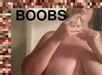 Bbw Big Tits Shower Play (long vid)