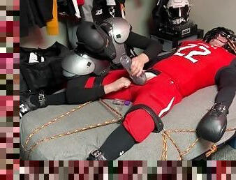 Captured and Bound Football Player