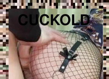 cuckold husband REMOVES and jerks off to how good his WHORE WIFE is.