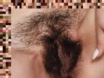 Hot Flat Chested Brunette Rezza Has A Hairy Bush Between Her Legs! - Full Video!
