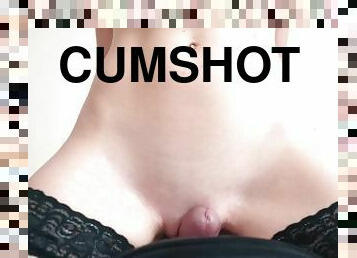 Close Up Pussy Slide Job - HUGE CUMSHOT, Hot Lips Slide On Big White Cock ASMR 4K