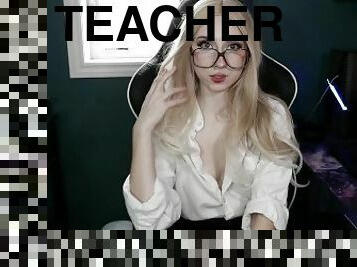 Teacher Helps Student Pass His Class By Making Her Cum